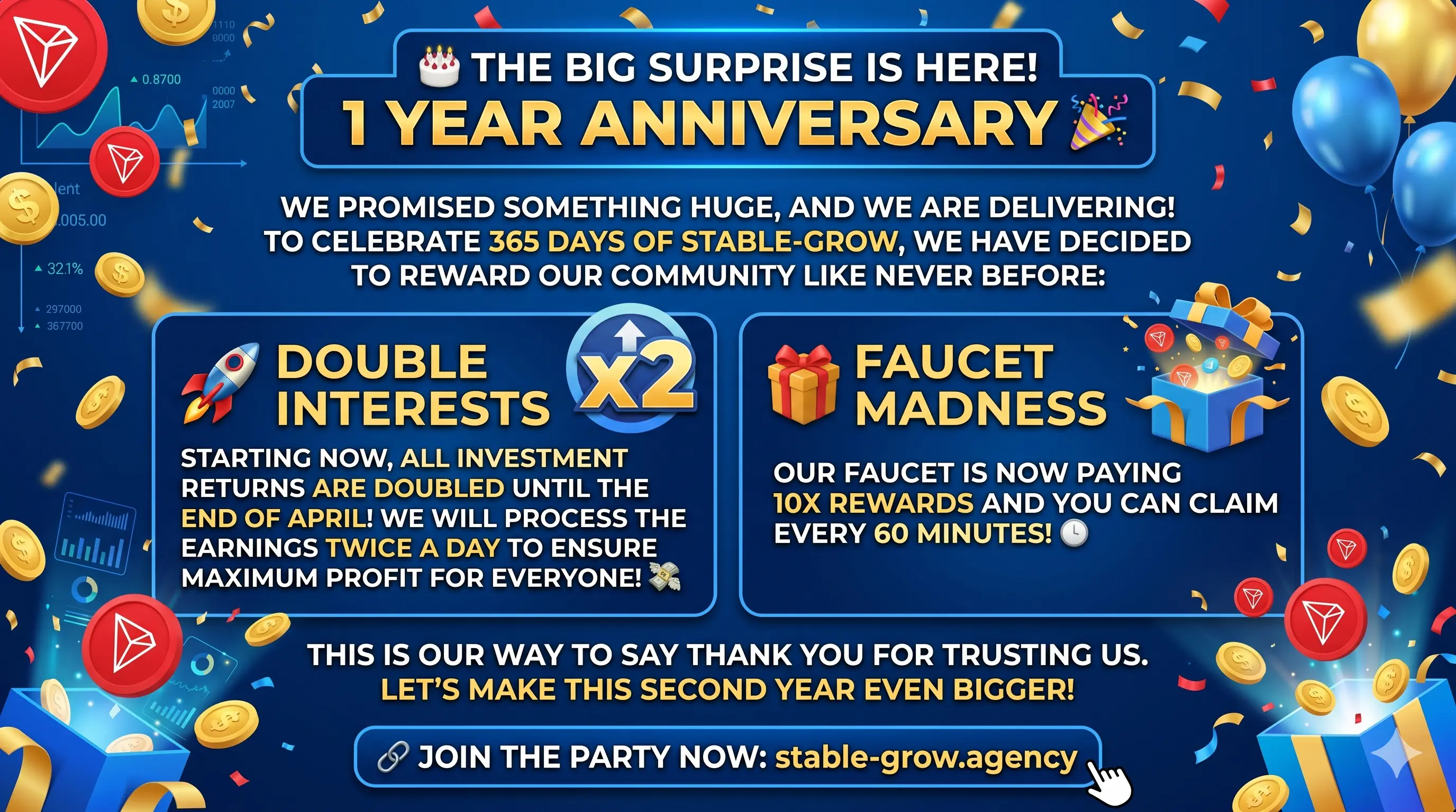 1 Year Anniversary Celebration